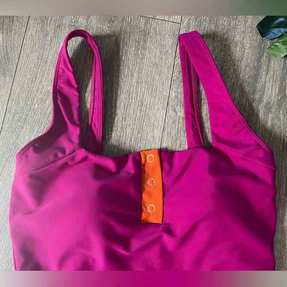 Summersalt The Sailor One Piece Pink w Orange Accent Swimsuit. Size 4 NWOT! - Picture 2 of 11